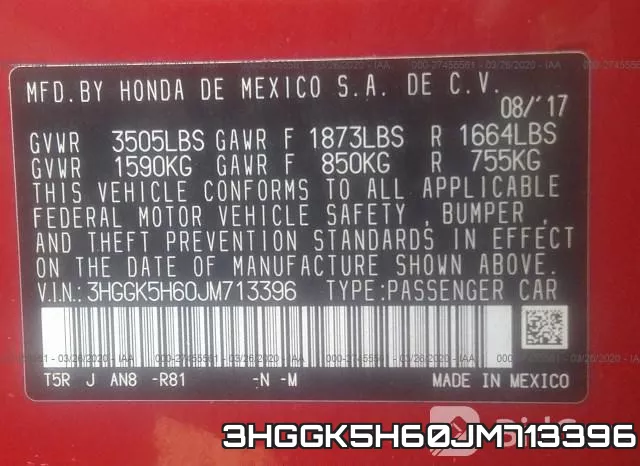 3HGGK5H60JM713396