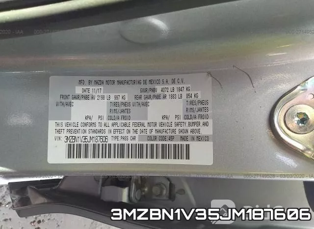 3MZBN1V35JM187606