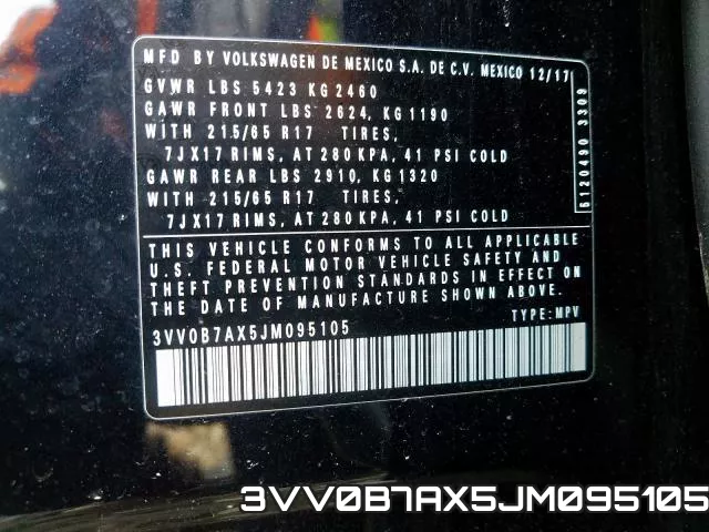 3VV0B7AX5JM095105