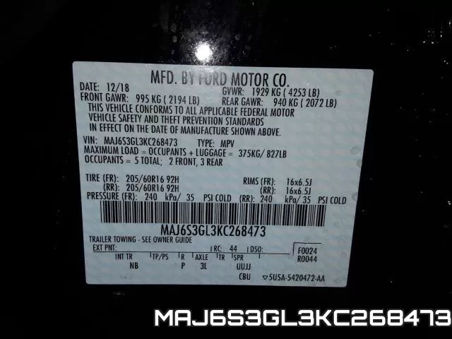 MAJ6S3GL3KC268473