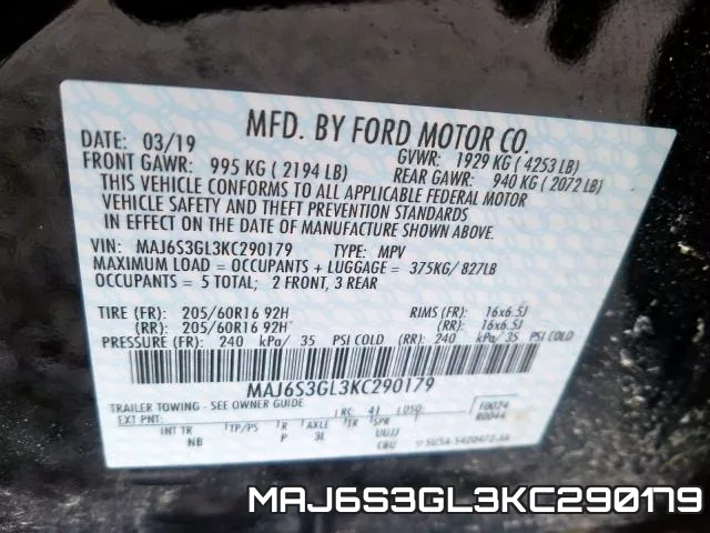 MAJ6S3GL3KC290179
