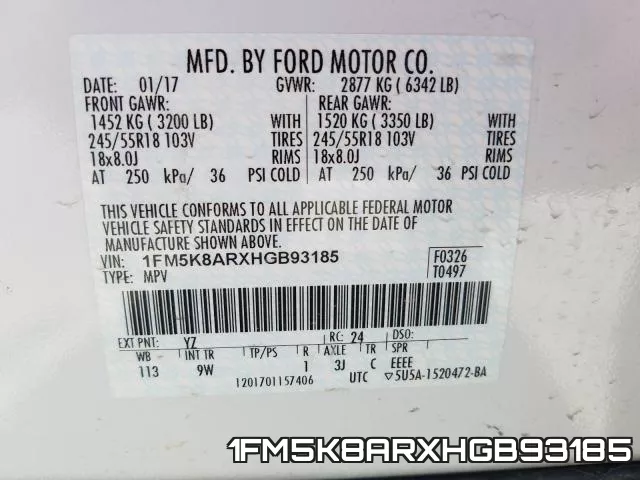 1FM5K8ARXHGB93185