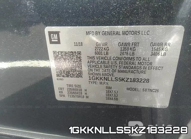 1GKKNLLS5KZ183228