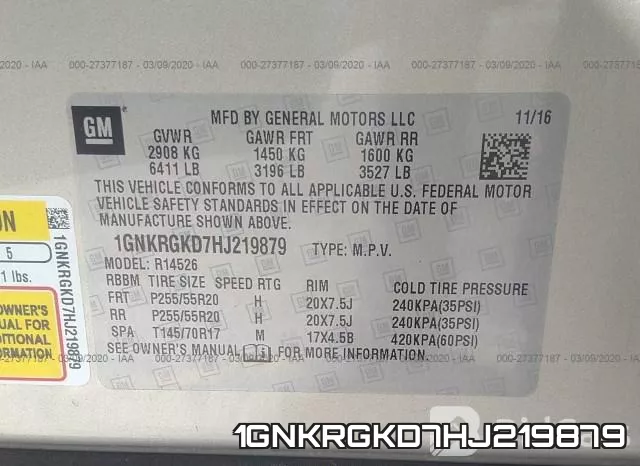 1GNKRGKD7HJ219879