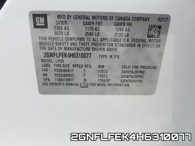 2GNFLFEK4H6310077