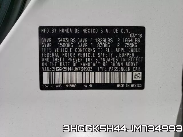 3HGGK5H44JM734993