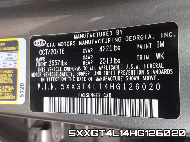 5XXGT4L14HG126020