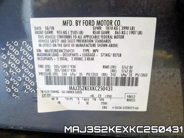 MAJ3S2KEXKC250431