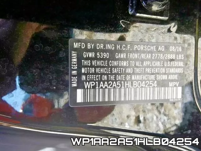WP1AA2A51HLB04254