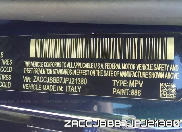 ZACCJBBB7JPJ21380