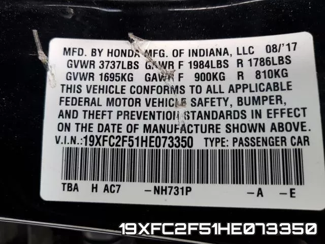 19XFC2F51HE073350