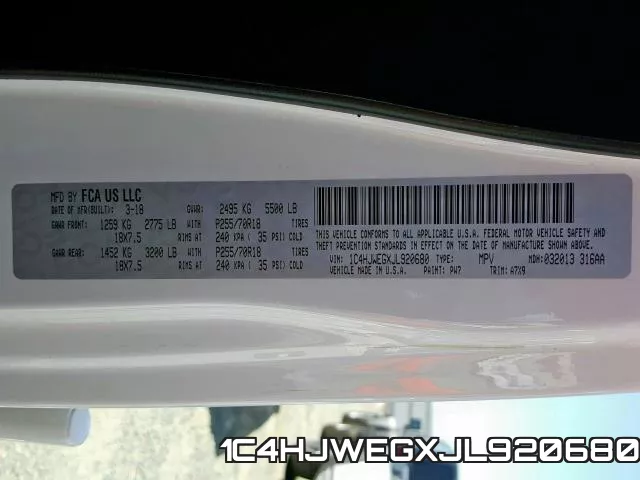 1C4HJWEGXJL920680