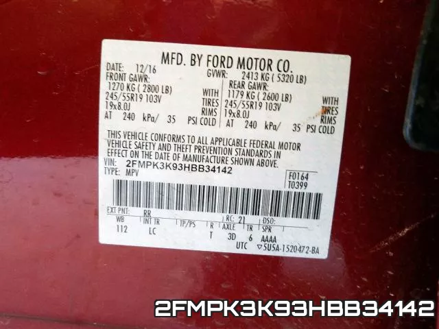 2FMPK3K93HBB34142