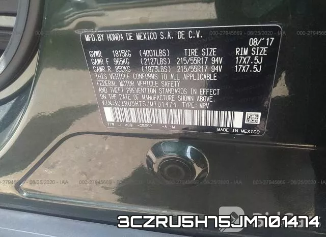 3CZRU5H75JM701474