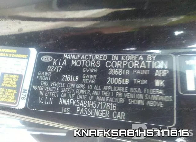 KNAFK5A81H5717816