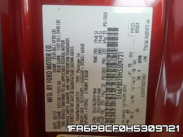 1FA6P8CF0H5309721