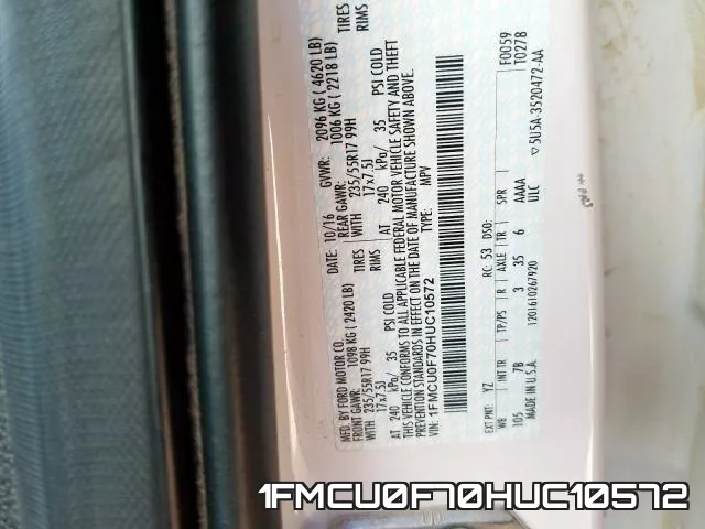 1FMCU0F70HUC10572