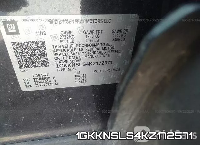 1GKKNSLS4KZ172571
