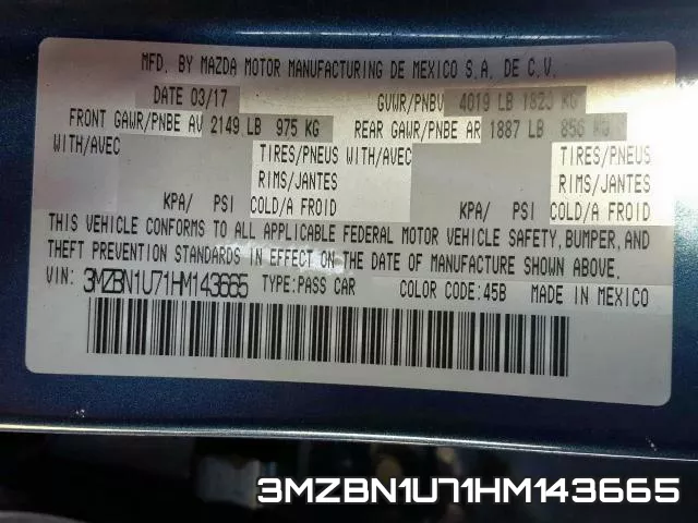 3MZBN1U71HM143665