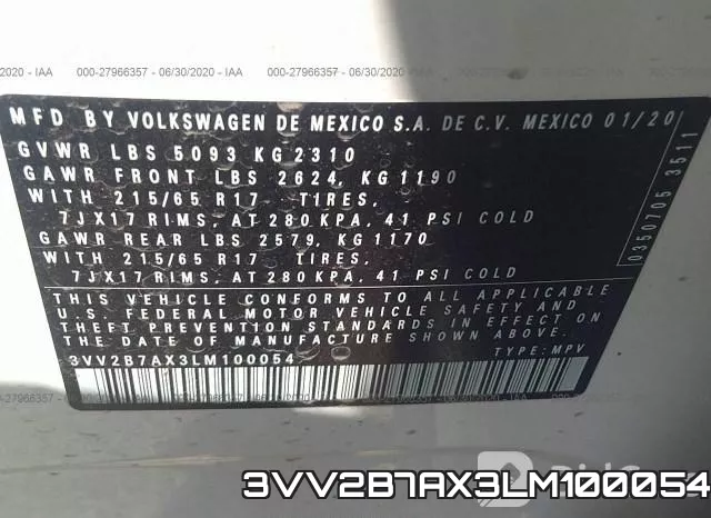 3VV2B7AX3LM100054