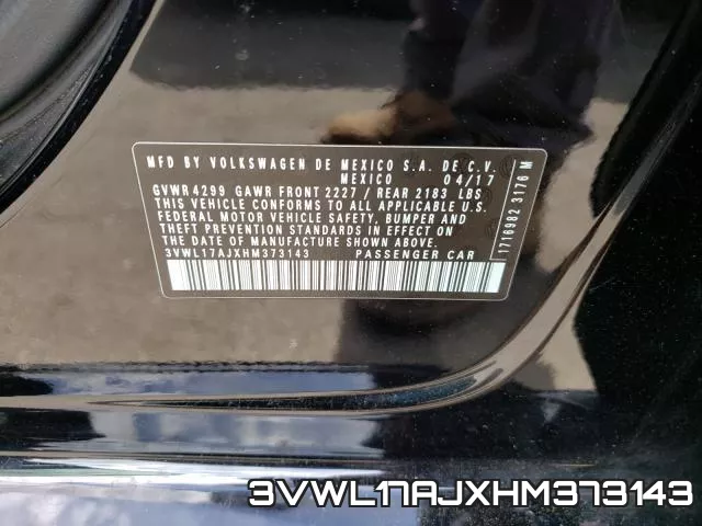 3VWL17AJXHM373143