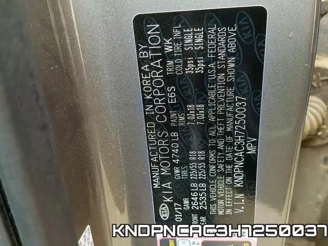 KNDPNCAC3H7250037
