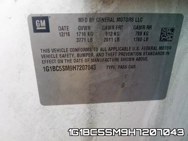 1G1BC5SM9H7207043
