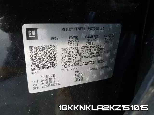 1GKKNKLA2KZ151015