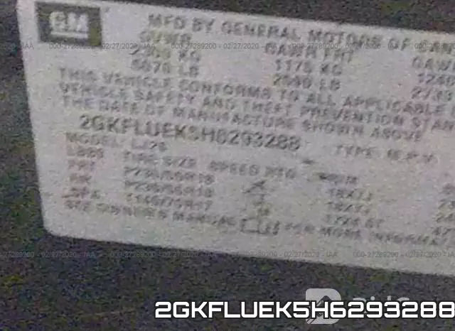 2GKFLUEK5H6293288