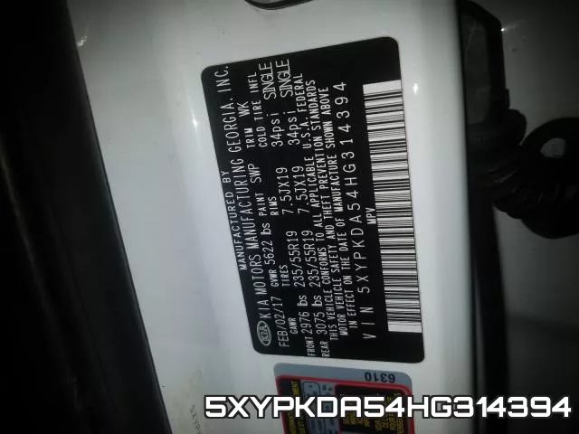 5XYPKDA54HG314394