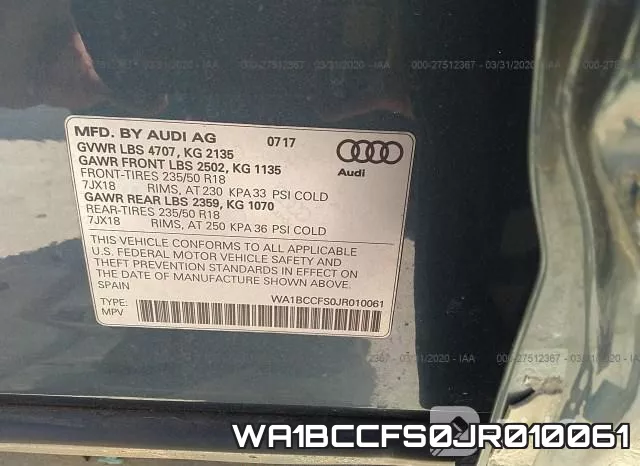 WA1BCCFS0JR010061