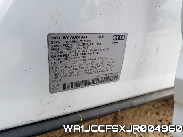 WA1JCCFSXJR004960