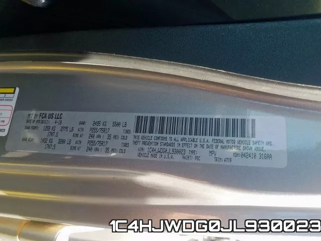1C4HJWDG0JL930023