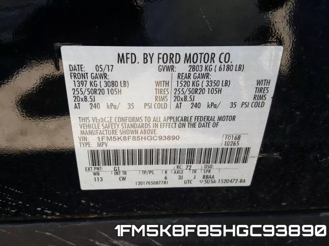 1FM5K8F85HGC93890