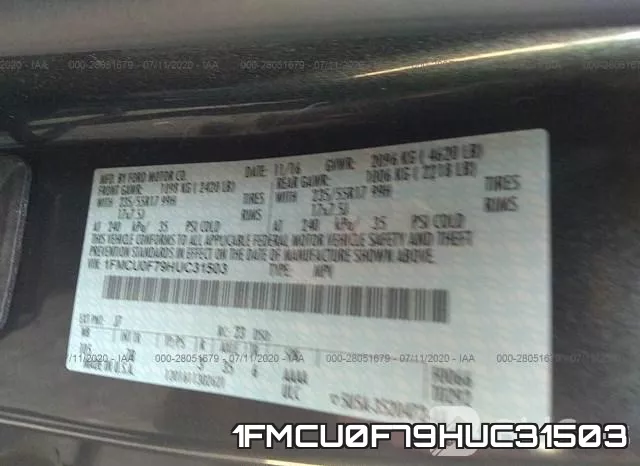 1FMCU0F79HUC31503