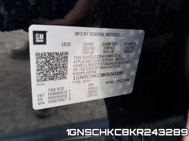 1GNSCHKC8KR243289