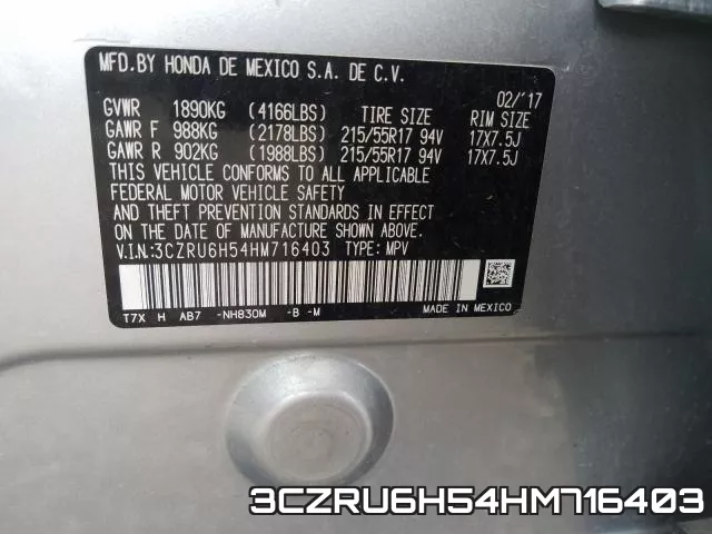 3CZRU6H54HM716403