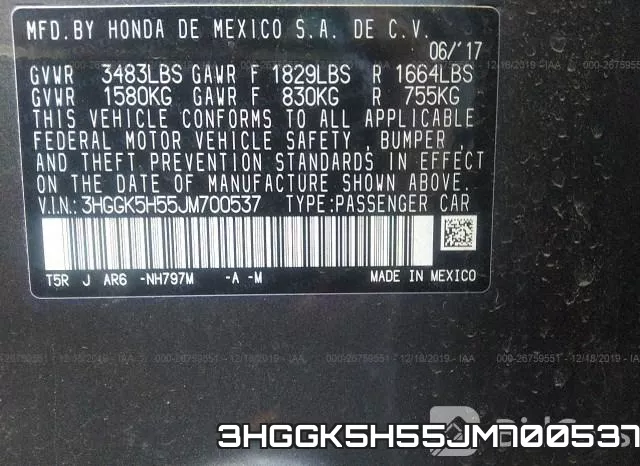 3HGGK5H55JM700537