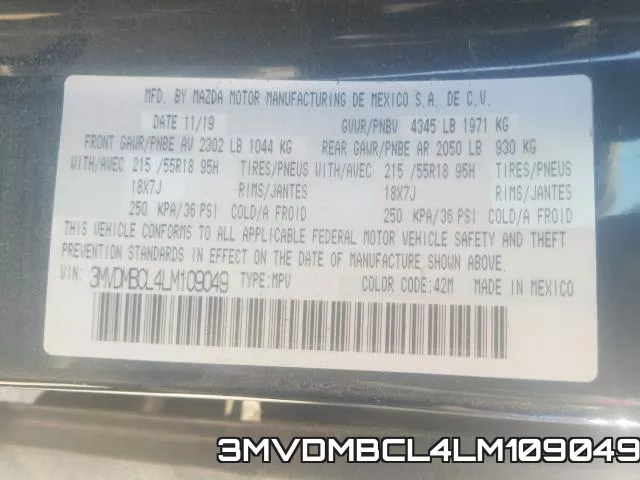 3MVDMBCL4LM109049