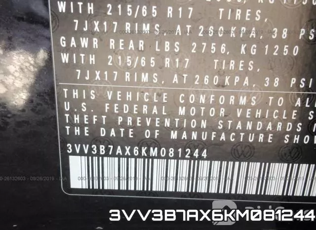 3VV3B7AX6KM081244