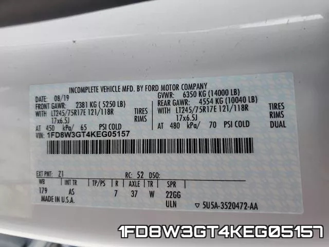 1FD8W3GT4KEG05157