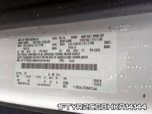 1FTYR2CG8HKA14144