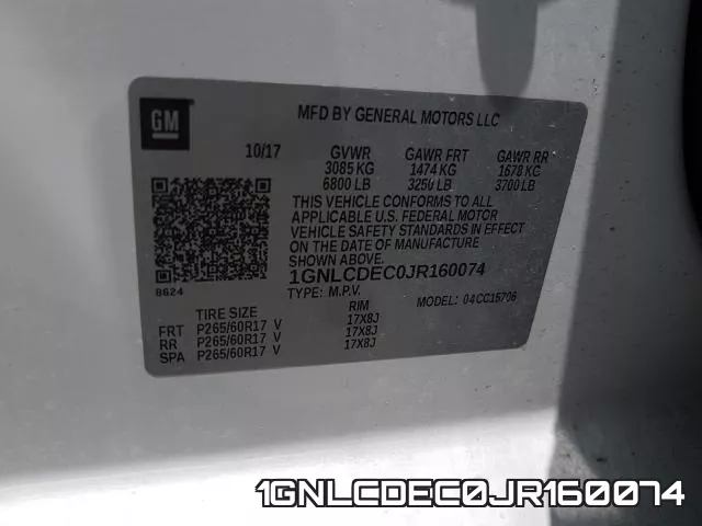 1GNLCDEC0JR160074