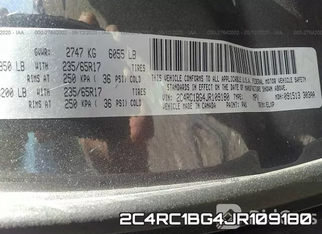 2C4RC1BG4JR109180