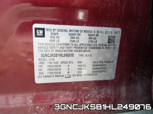 3GNCJKSB1HL249076