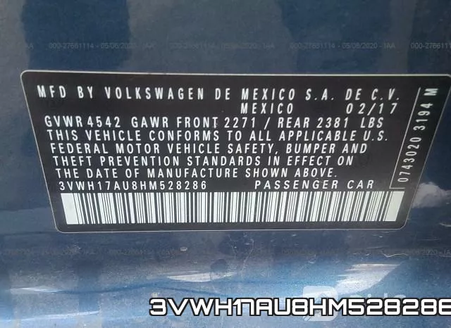 3VWH17AU8HM528286
