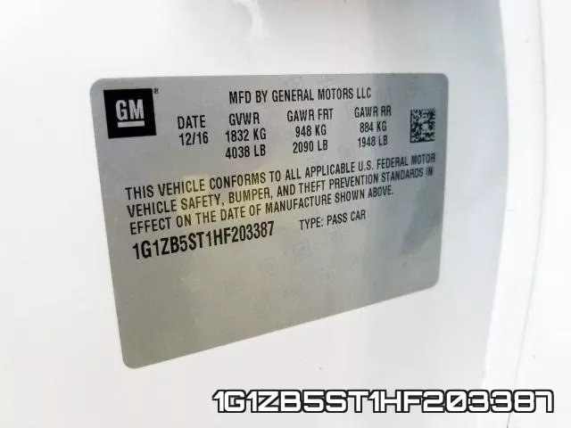 1G1ZB5ST1HF203387