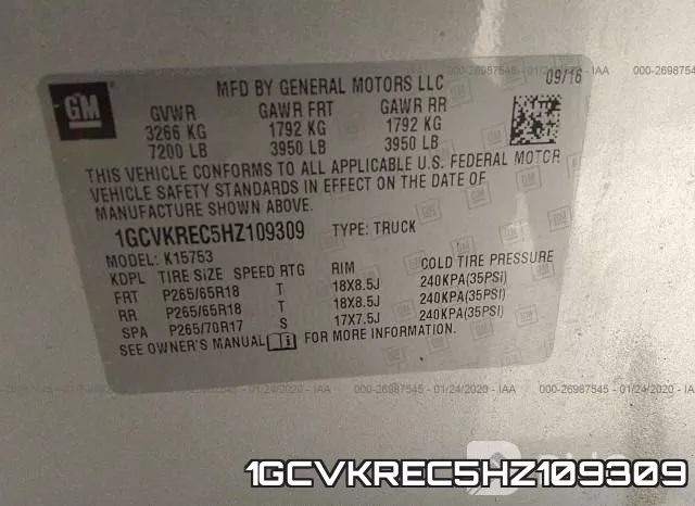 1GCVKREC5HZ109309