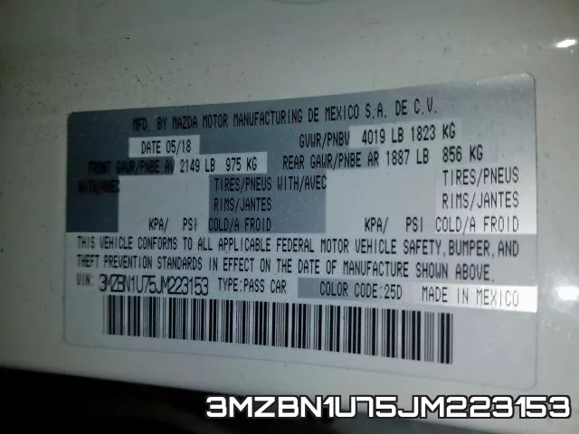 3MZBN1U75JM223153