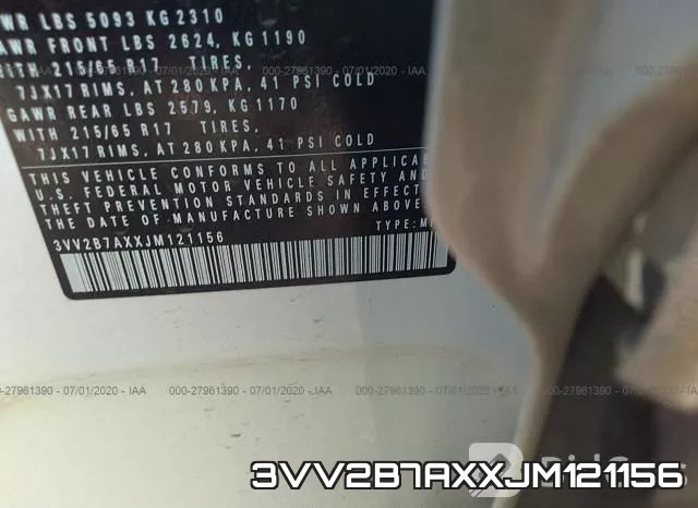 3VV2B7AXXJM121156